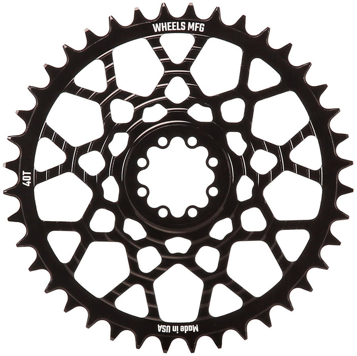 Wheels Mfg SRAM 8-bolt Gravel Chainring, 40T, Black