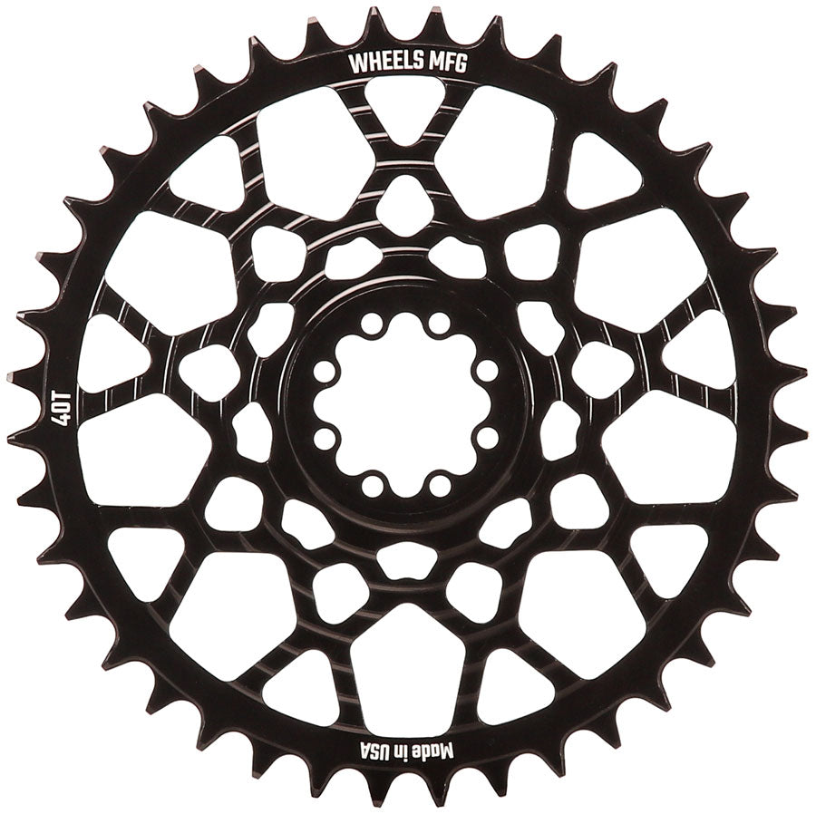 Wheels Mfg SRAM 8-bolt Gravel Chainring, 40T, Black