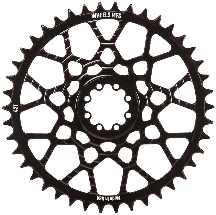 Wheels Mfg SRAM 8-bolt Gravel Chainring, 42T, Black