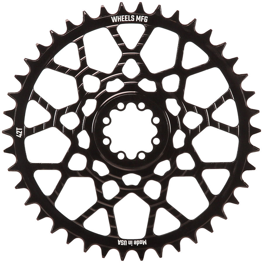 Wheels Mfg SRAM 8-bolt Gravel Chainring, 42T, Black