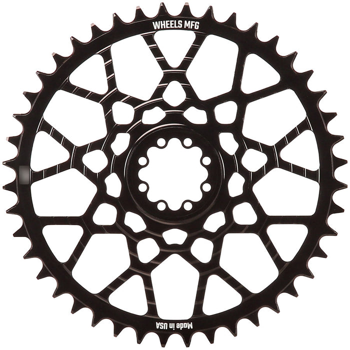 Wheels Mfg SRAM 8-bolt Gravel Chainring, 44T, Black