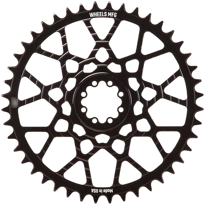 Wheels Mfg SRAM 8-bolt Gravel Chainring, 46T, Black
