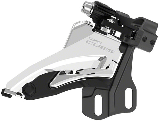 Shimano CUES FD-U6000-E Front Derailleur - 10/11-Speed, Double, Side Swing, E-Type Mount (W/O BB Bracket Plate), 36/40t Max, Black/Silver