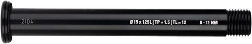 WHISKY No.9 Thru Bolt - 15mm, 125mm, P1.5, TL12, Black