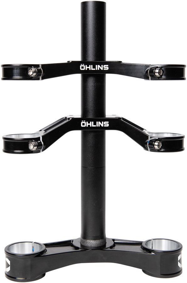 Ohlins DH38 Suspension Fork Crownset - 46mm Offset, Flat and Riser Upper Crowns, Includes Fork Bumpers