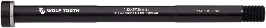 Wolf Tooth Components Rear Replacement Thru-Axle, 1.0x173mm - Black