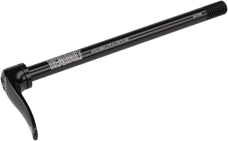 Salsa Deadbolt Thru-Axle, Rear, 12mm Axle Diameter, 180mm Length, 1.75 Thread Pitch, 20mm Thread Length