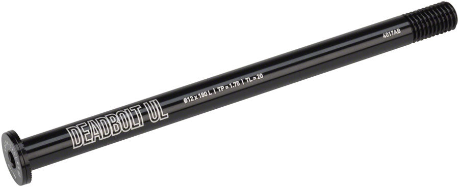 Salsa Deadbolt Ultralight Thru-Axle, Rear, 12mm Axle Diameter, 180mm Length, 1.75 Thread Pitch, 20mm Thread Length