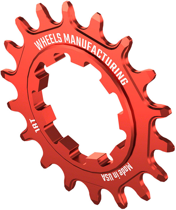 Wheels Mfg SOLO-XD Singlespeed Cog, 18t, Red