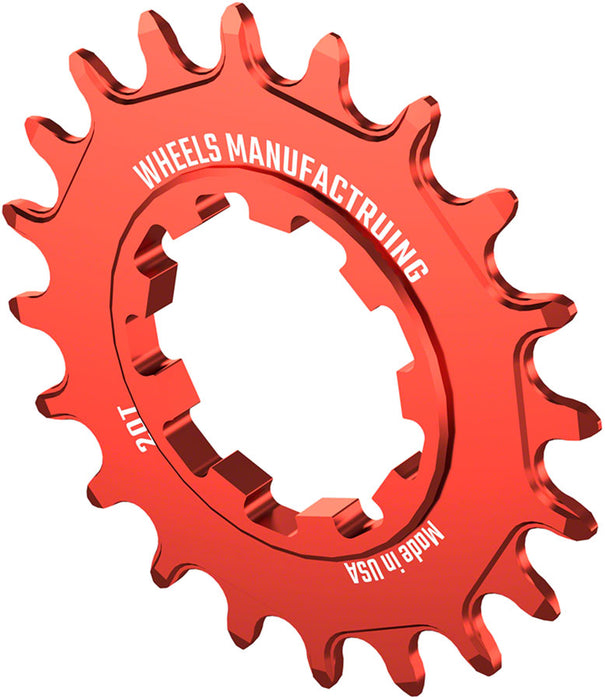 Wheels Mfg SOLO-XD Singlespeed Cog, 20t, Red