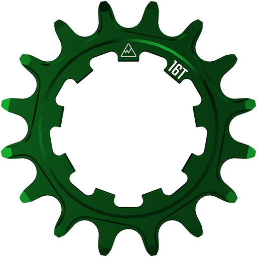 Wheels Manufacturing SOLO-SPEED Cog - 16t, Fits SOLO-SPLINE and SOLO-XD kits, Green
