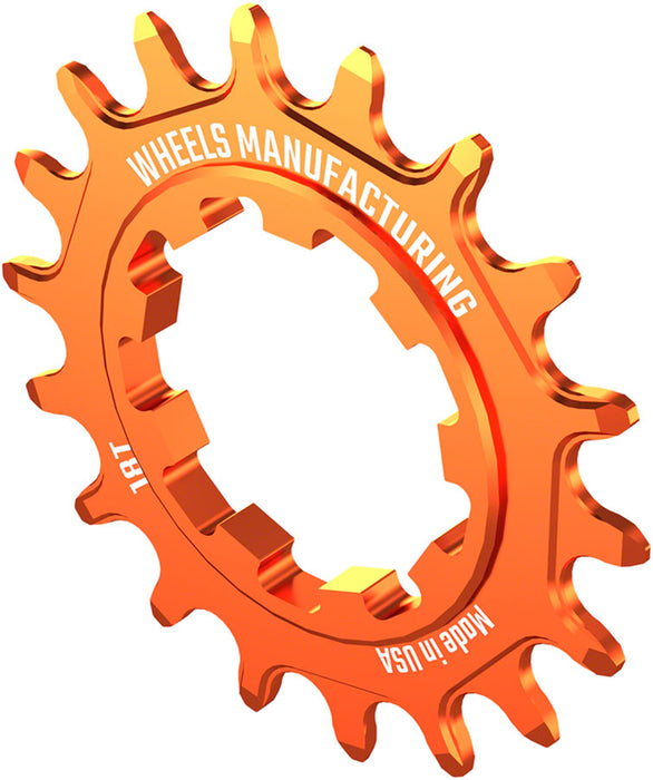 Wheels Mfg SOLO-XD Singlespeed Cog, 18t, Orange