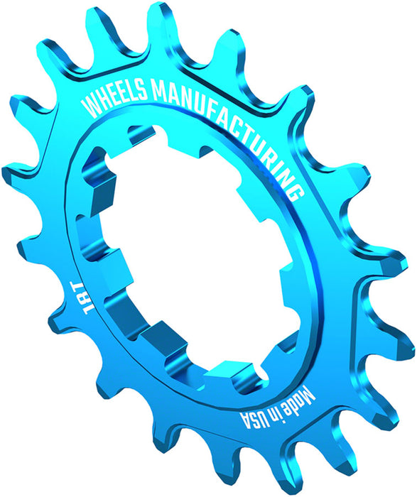 Wheels Manufacturing SOLO-SPEED Cog - 18t, Fits SOLO-SPLINE and SOLO-XD kits, Teal