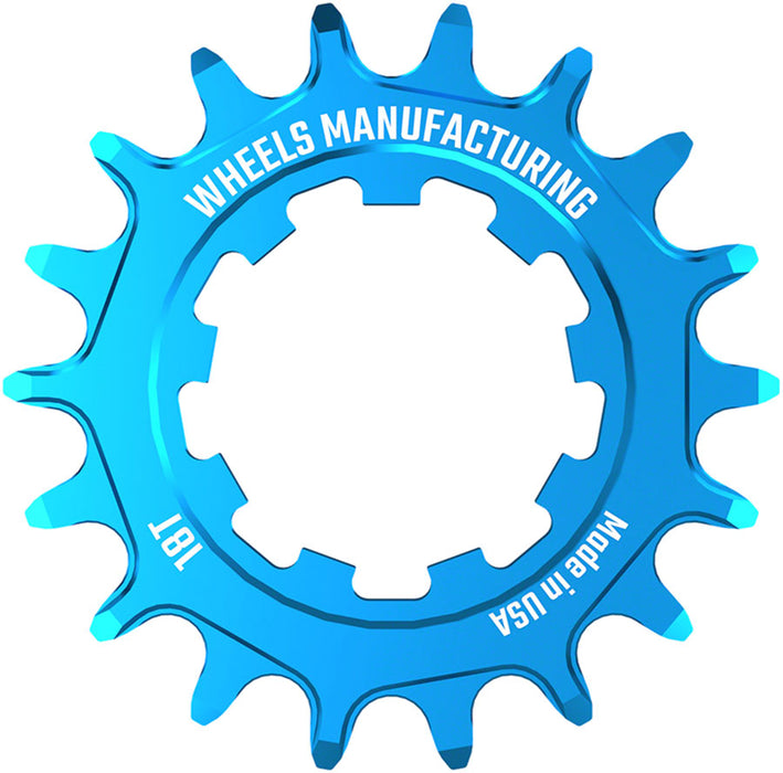 Wheels Manufacturing SOLO-SPEED Cog - 18t, Fits SOLO-SPLINE and SOLO-XD kits, Teal