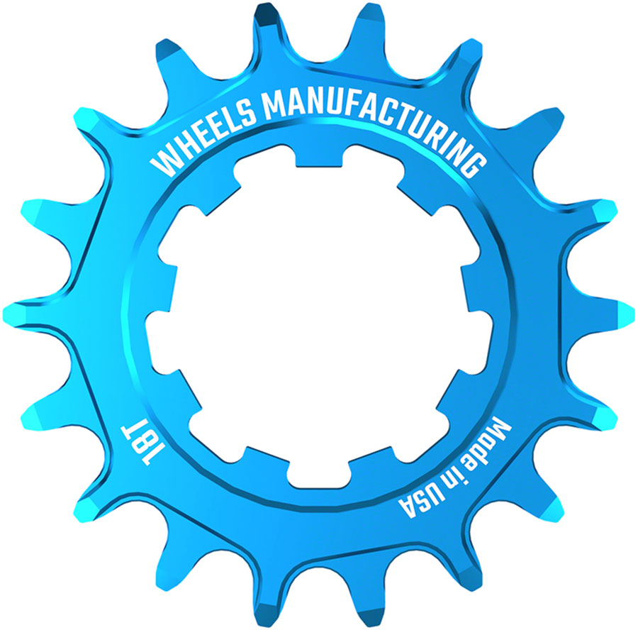 Wheels Manufacturing SOLO-SPEED Cog - 18t, Fits SOLO-SPLINE and SOLO-XD kits, Teal