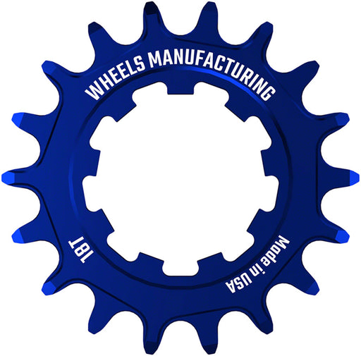 Wheels Manufacturing SOLO-SPEED Cog - 18t, Fits SOLO-SPLINE and SOLO-XD kits, Blue