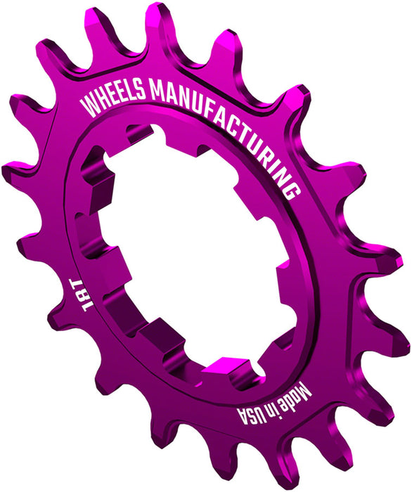 Wheels Mfg SOLO-XD Singlespeed Cog, 18t, Purple