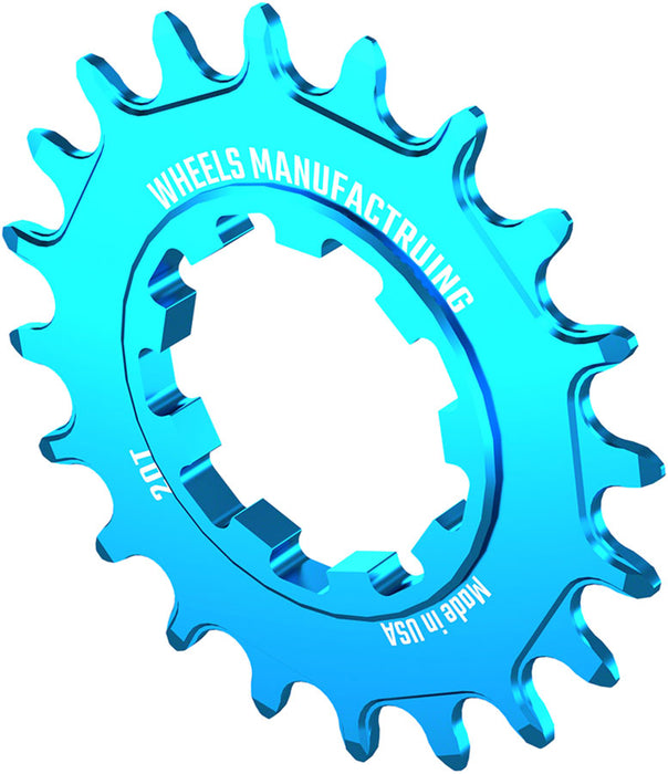 Wheels Manufacturing SOLO-SPEED Cog - 20t, Fits SOLO-SPLINE and SOLO-XD kits, Teal