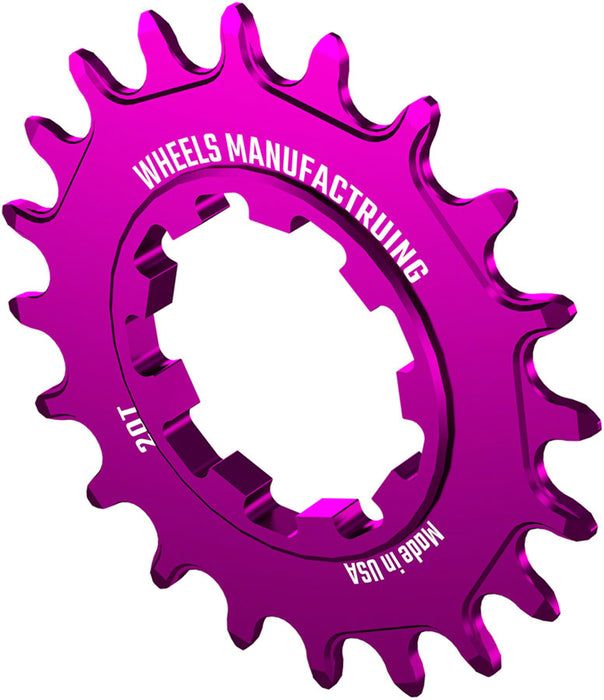 Wheels Mfg SOLO-XD Singlespeed Cog, 20t, Purple
