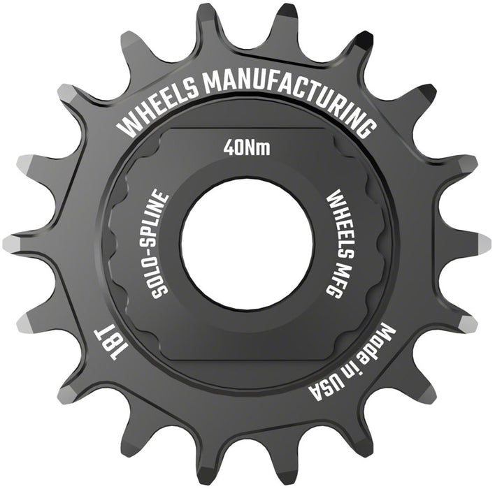 Wheels Mfg SOLO-SPLINE Singlespeed Conversion Kit, Black