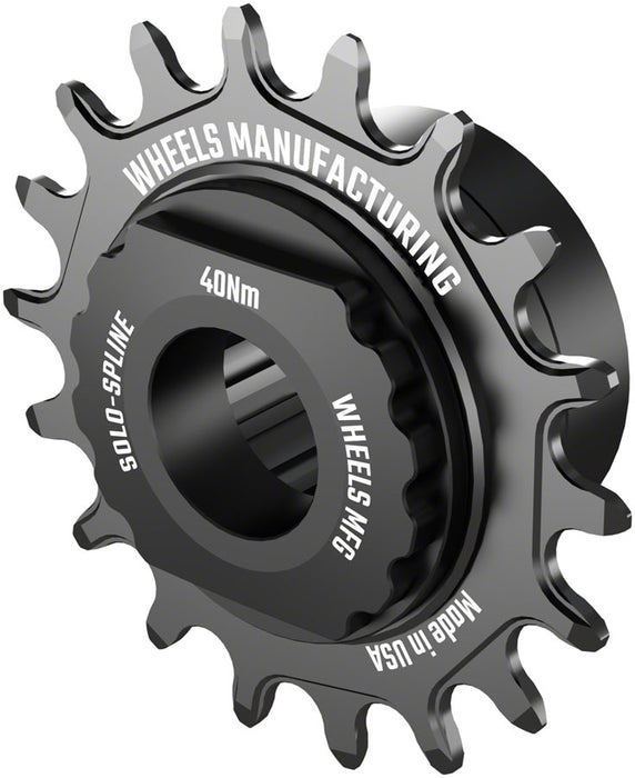 Wheels Mfg SOLO-SPLINE Singlespeed Conversion Kit, Black