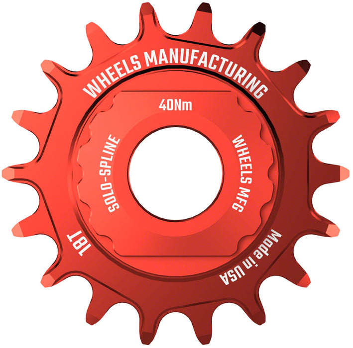 Wheels Mfg SOLO-SPLINE Singlespeed Conversion Kit, Red