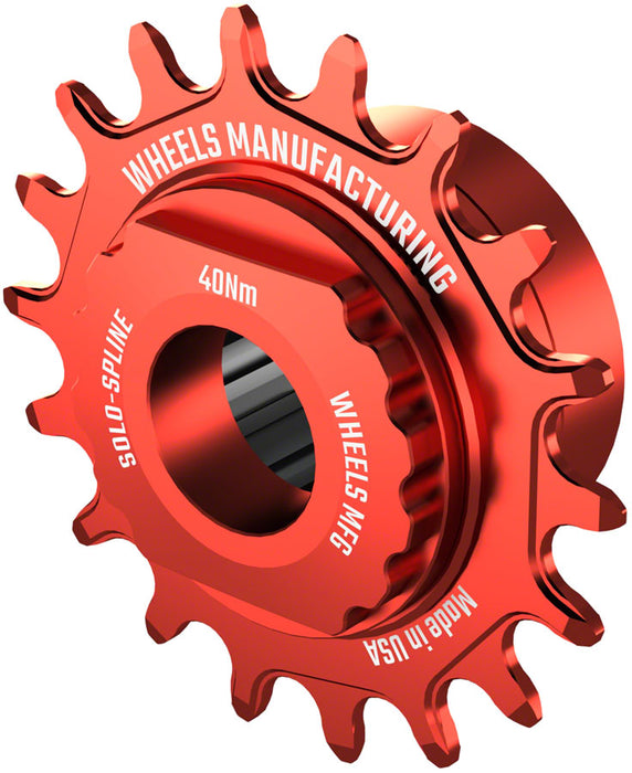 Wheels Mfg SOLO-SPLINE Singlespeed Conversion Kit, Red