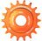 Wheels Mfg SOLO-SPLINE Singlespeed Conversion Kit, Orange