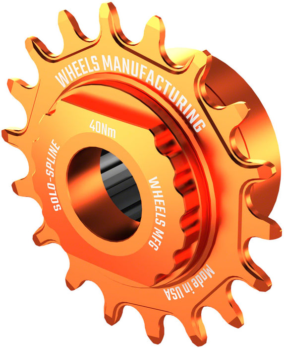 Wheels Mfg SOLO-SPLINE Singlespeed Conversion Kit, Orange