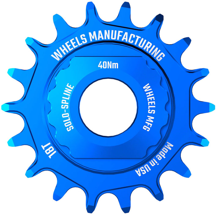 Wheels Mfg SOLO-SPLINE Singlespeed Conversion Kit, Blue