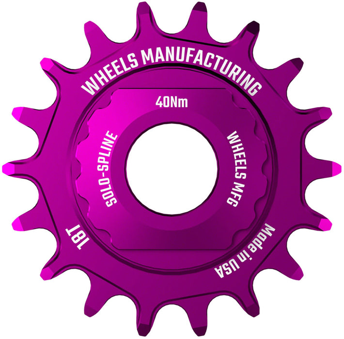 Wheels Mfg SOLO-SPLINE Singlespeed Conversion Kit, Purple