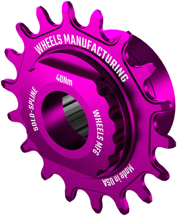 Wheels Mfg SOLO-SPLINE Singlespeed Conversion Kit, Purple