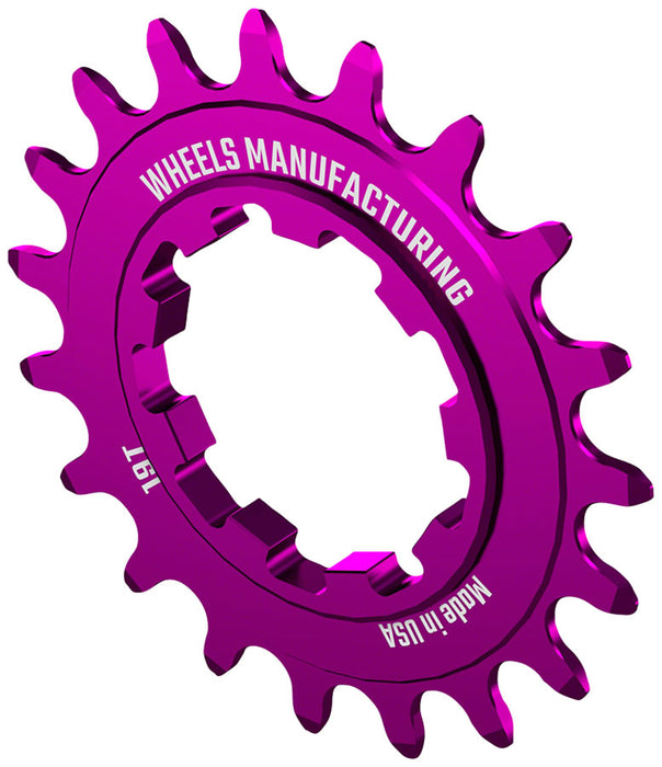 Wheels Mfg SOLO Singlespeed Cog, 19t, Purple
