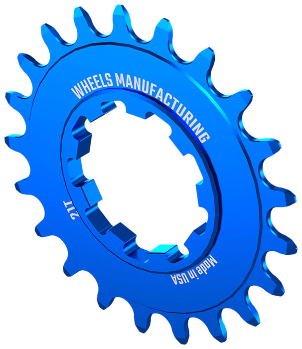 Wheels Manufacturing SOLO-SPEED Cog - 21t, Fits SOLO-SPLINE and SOLO-XD kits, Blue