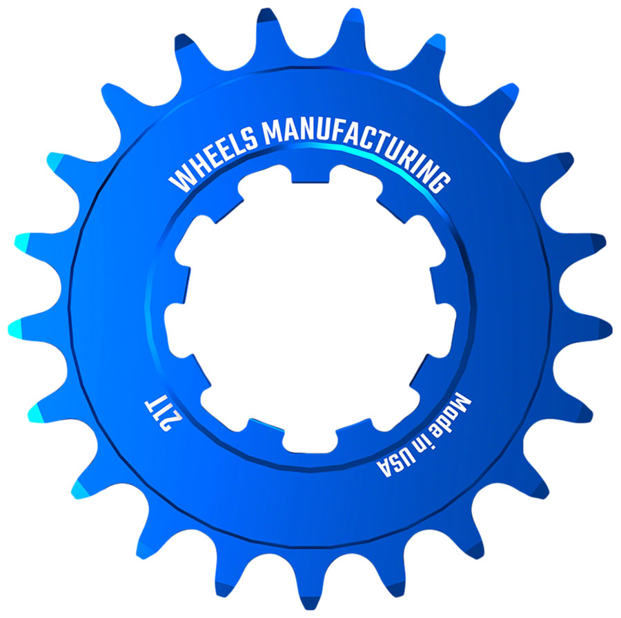Wheels Manufacturing SOLO-SPEED Cog - 21t, Fits SOLO-SPLINE and SOLO-XD kits, Blue