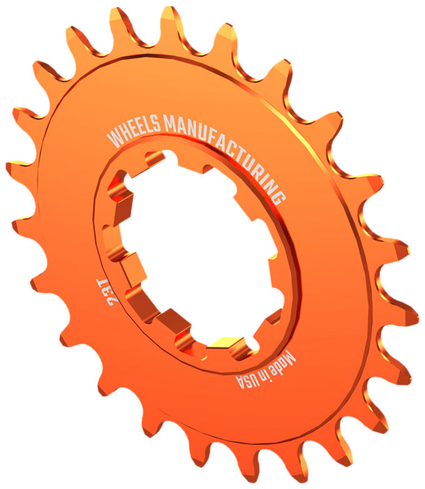Wheels Manufacturing SOLO-SPEED Cog - 23t, Fits SOLO-SPLINE and SOLO-XD kits, Orange