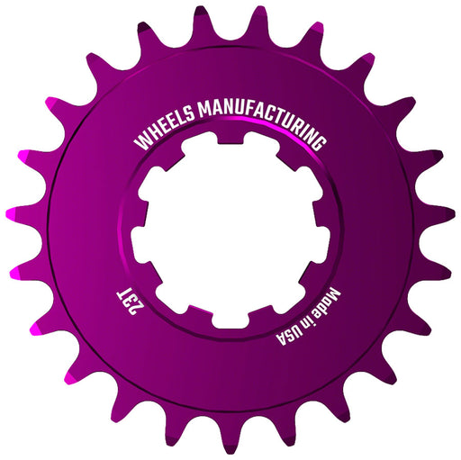 Wheels Manufacturing SOLO-SPEED Cog - 23t, Fits SOLO-SPLINE and SOLO-XD kits, Purple