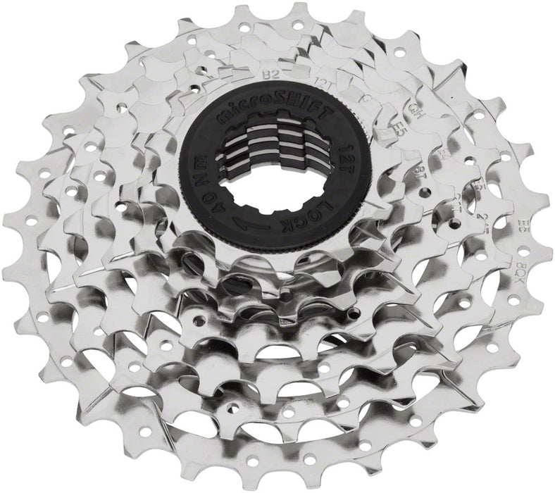 microSHIFT H07 Cassette - 7 Speed, 12-32t, Silver, Nickel Plated