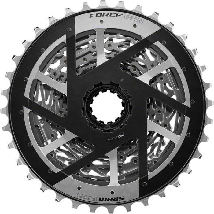 SRAM Force XG-1270 Cassette - 12-Speed, 10-36t, Silver, For XDR Driver Body, E1
