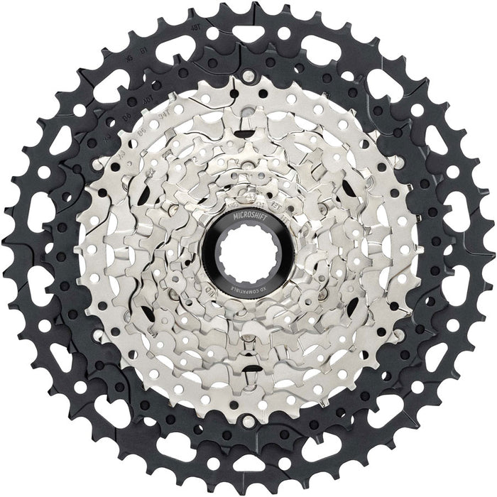 microSHIFT Advent MX 1x10-Speed Groupset - MX Trail Shifter, MX Rear Derailleur, Steel Cage, Clutched, 11-48t Cassette, For HG Driver