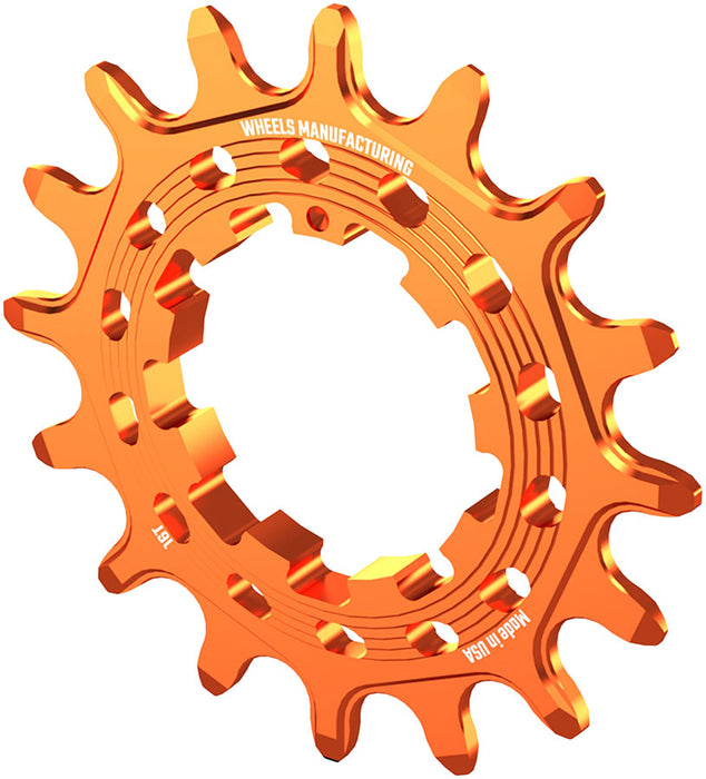 Wheels Manufacturing SOLO HG Cog - 16t, Fits SOLO-HG Kits, Orange