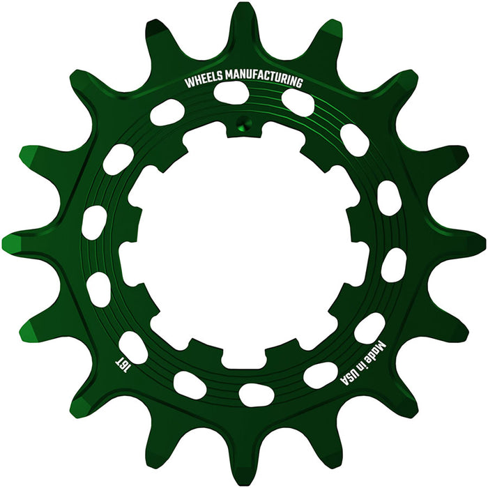 Wheels Manufacturing SOLO HG Cog - 16t, Fits SOLO-HG Kits, Green