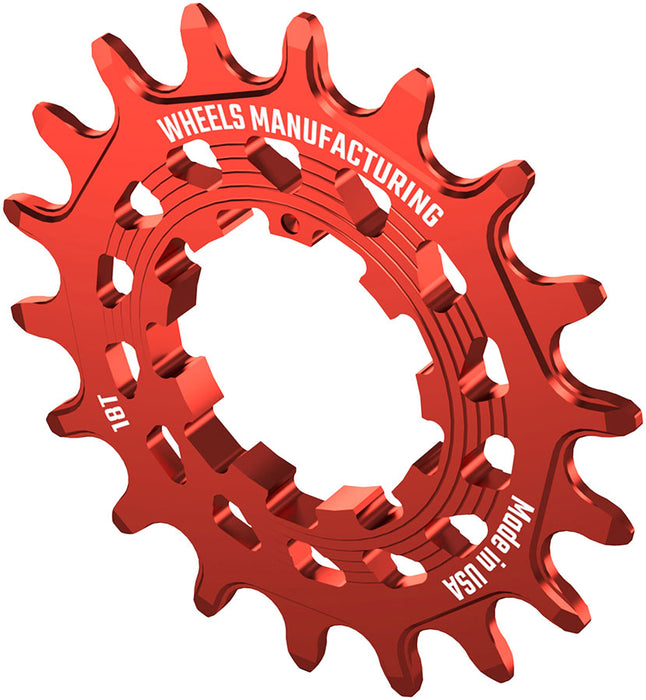 Wheels Mfg SOLO-HG Singlespeed Cog, 18t, Red