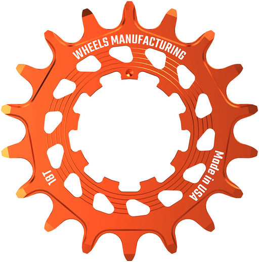 Wheels Manufacturing SOLO HG Cog - 18t, Fits SOLO-HG Kits, Orange