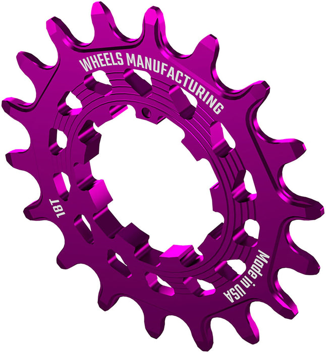 Wheels Mfg SOLO-HG Singlespeed Cog, 18t, Purple