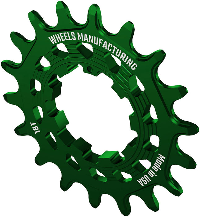 Wheels Manufacturing SOLO HG Cog - 18t, Fits SOLO-HG Kits, Green