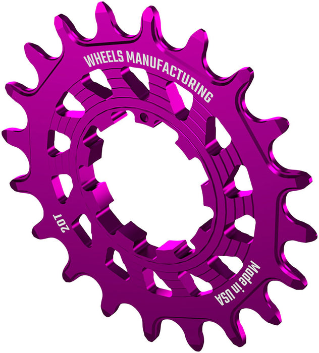 Wheels Mfg SOLO-HG Singlespeed Cog, 20t, Purple