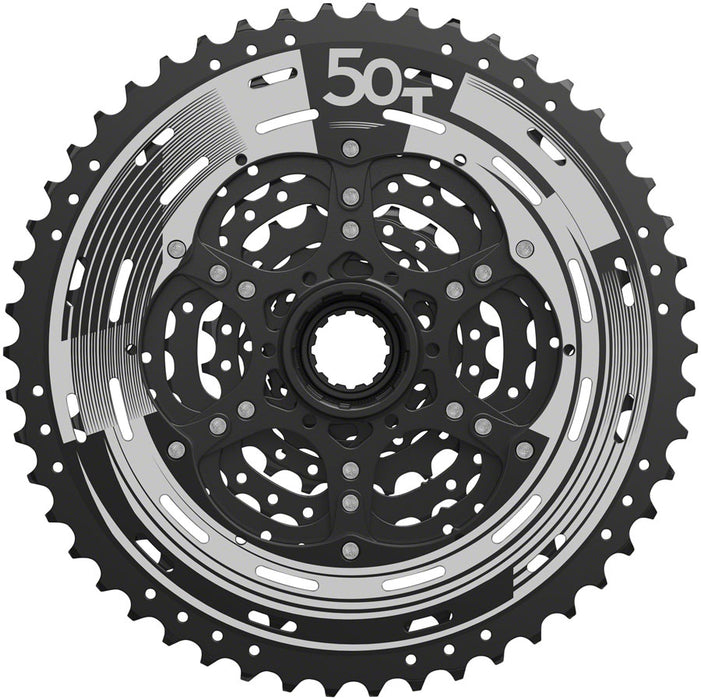 SunRace M993 Cassette - 9-Speed, 11-50t, Alloy Spider and Lockring, ED Black
