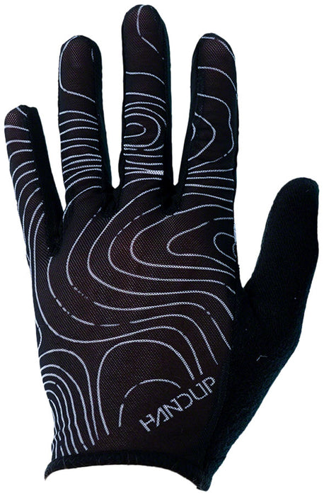 Handup Vented Gloves - Topo Map Black, Large