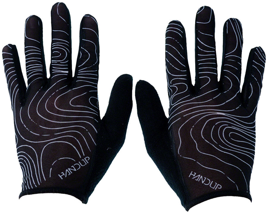 Handup Vented Gloves - Topo Map Black, Small